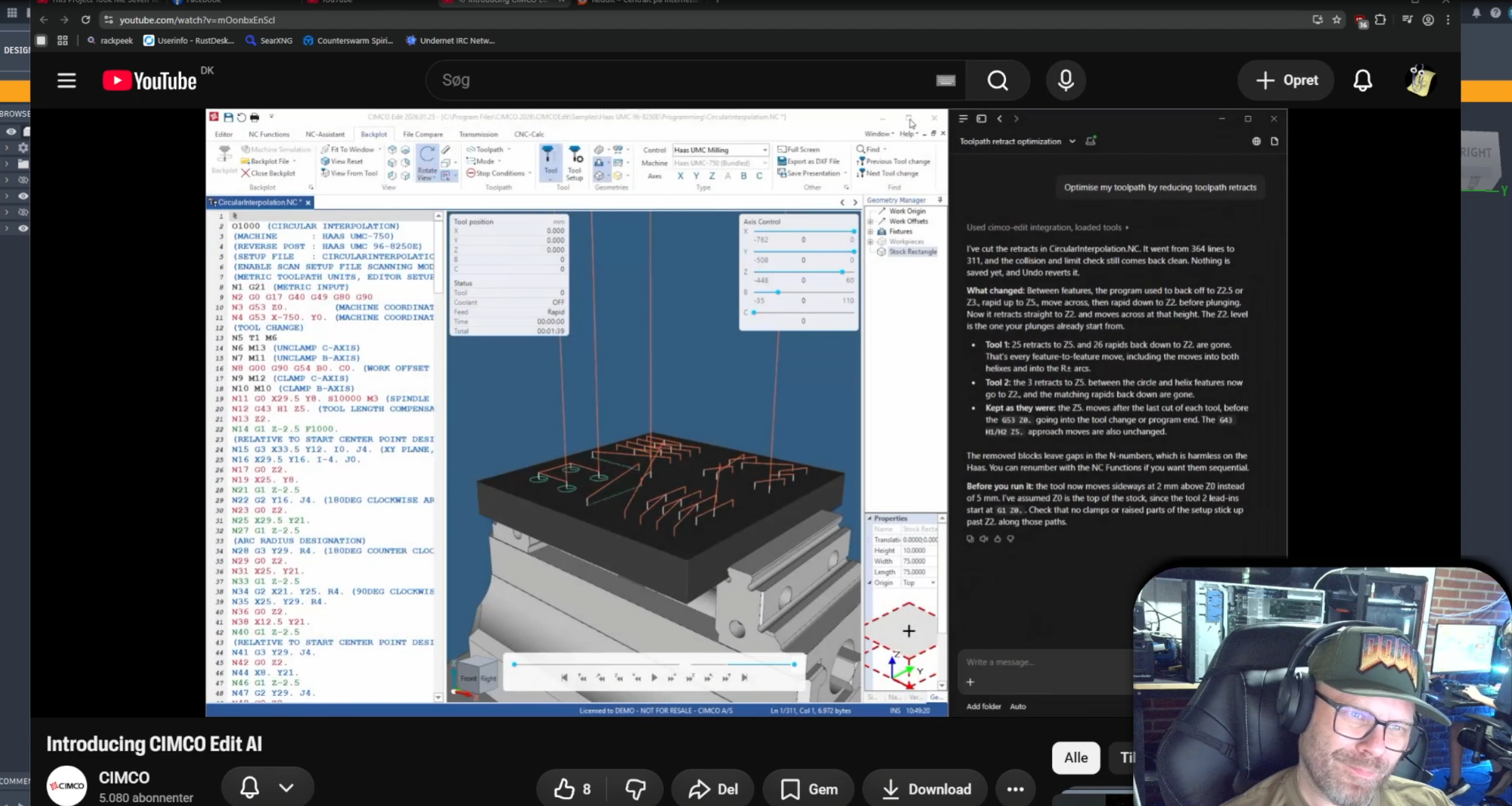 Let Claude Code edit your gcode CIMCO Edit AI !